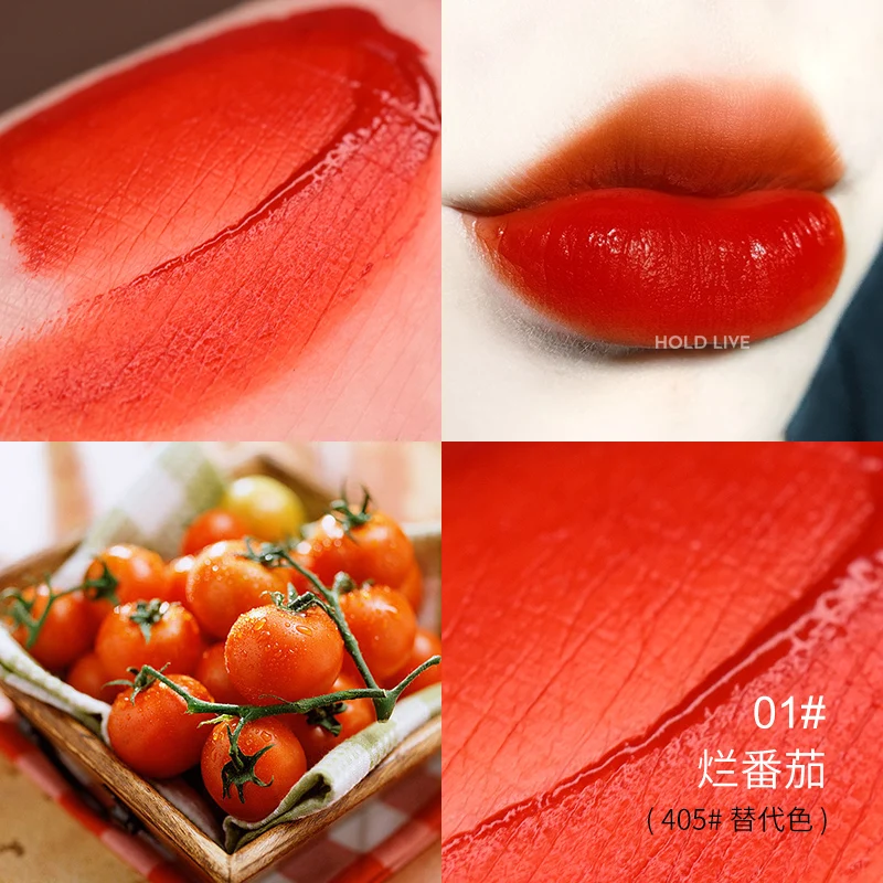 Матовый бархатный блеск для губ, стойкий водонепроницаемый пигмент с воздушной подушкой, сексуальная жидкая губная помада Красного томатного оранжевого персика BN201 - Цвет: 401