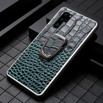 

Genuine Leather Phone Case for Huawei P30 Pro P20 Pro P20 P30 Mate 20 Pro Ring Anti-scratch Magnetic bracket Shell Back Cover