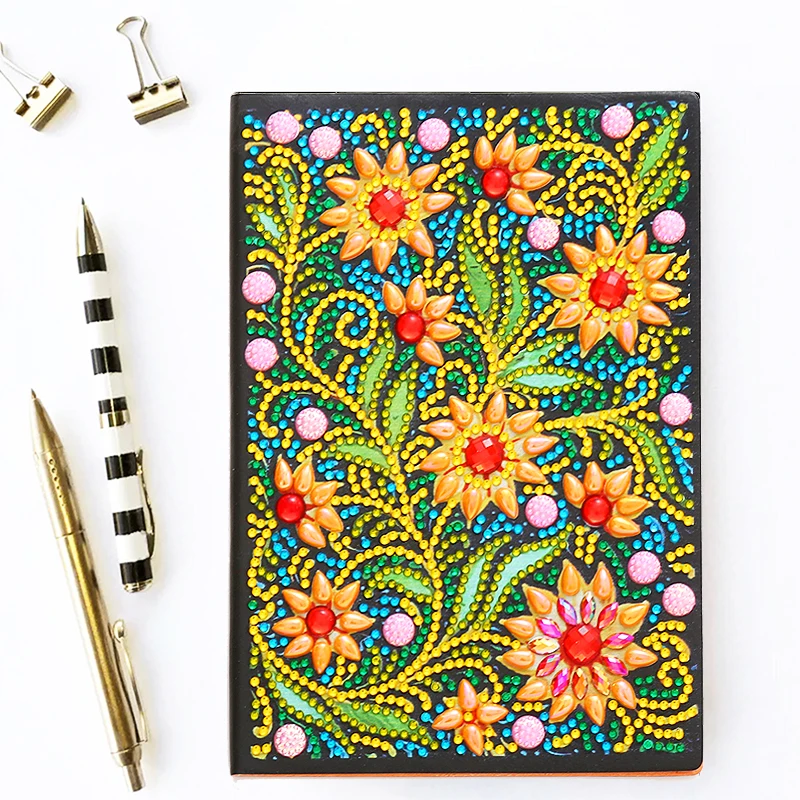 

DIY Creative Special Shaped Diamond Painting Mandala Notebook Diary Book 64 Page A5 Notebook raft Gift
