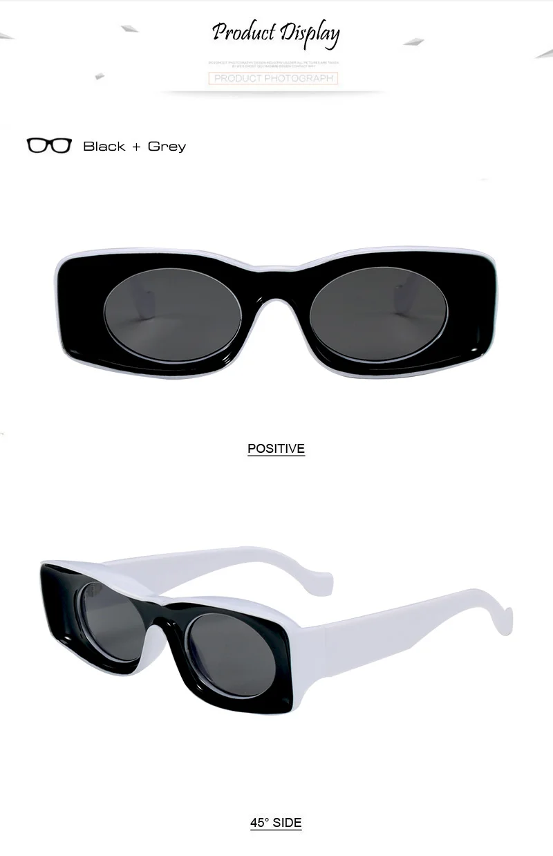 RBRARE Square Sunglasses Women Vintage Oversized Sunglasses Women Rectangle Color Black Sunglasses Women Gafas De Sol Mujer