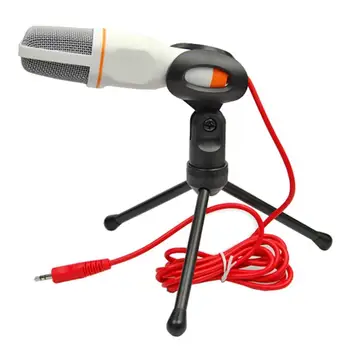 

3.5mm Condenser Recording Microphone With Tripod Stand For Laptop Windows Studio Recording Microphone With Stand