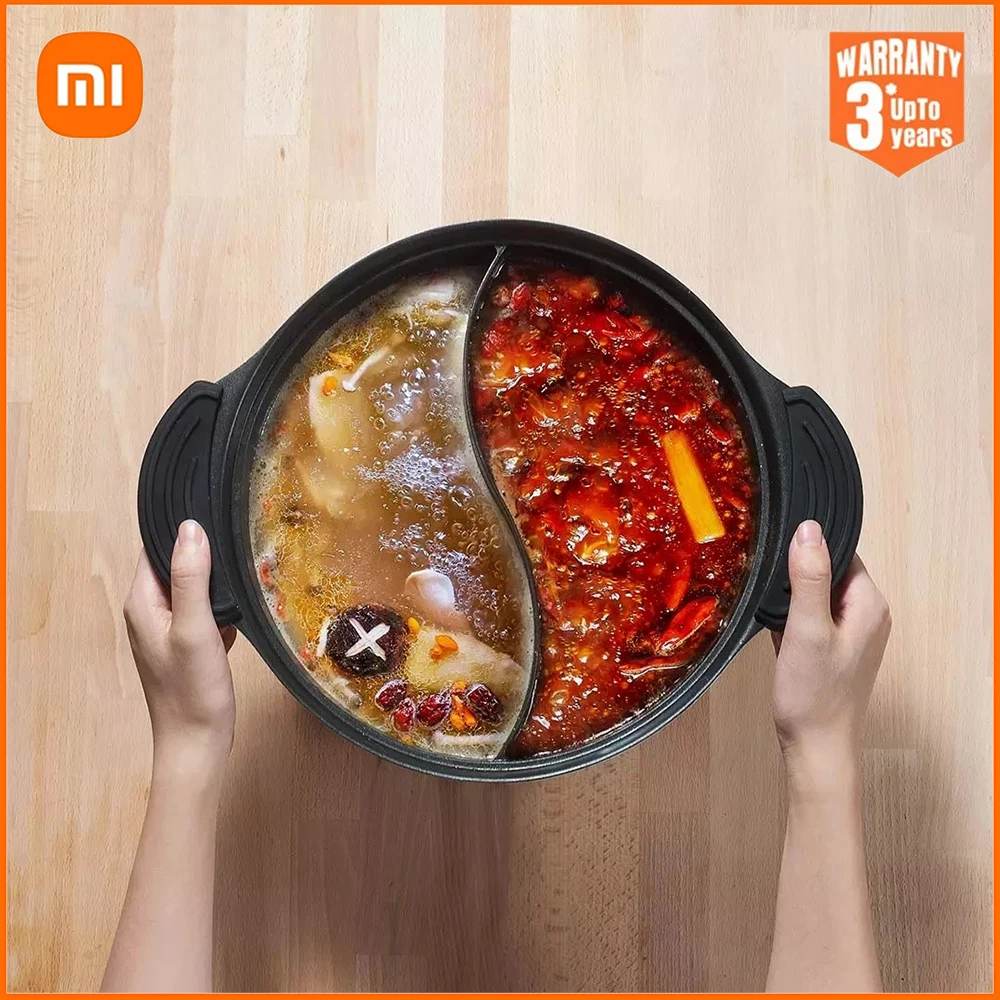 Горшок кухонный Xiaomi Zhiwuzhu 4L с двойным разделением 26 см термос двумя вкусами для