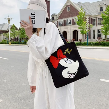 

Cartoon Mickey lady canvas messenger shoulder bag Lovely fashion minnie handbag women messenger bag