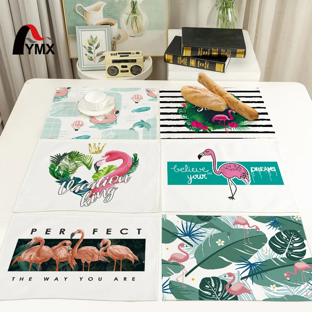 

FYMX Creative Animal Printing Pattern Napkins Summer Flamingo Table Napkins For Household Waterproof And Oil Proof