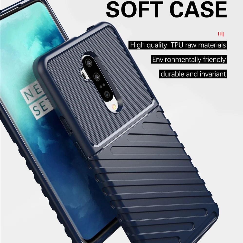 Для OnePlus 7T Pro ультратонкий сверхмощный защитный противоударный чехол для One Plus 1 +