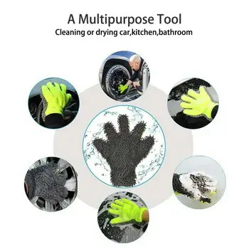 

2020 new rim gloves car rim paint gloves car wash gloves microfiber gloves coral fleece car maintenance