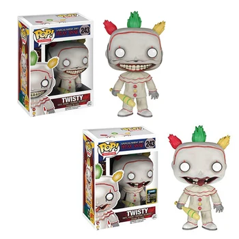 

Action Twisty 243# Funko POP Vinyl Dolls Movie American Horror Story Collectible Model Toys for Children Table Decor Kids Gifts