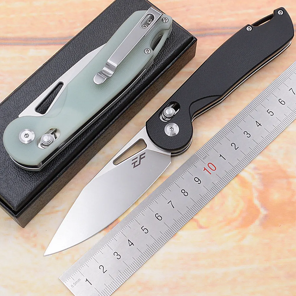 Eafengrow Made JadeBird Real D2 steel ball bearing Folding G10 Camping Hunting Kitchen Survival Outdoor EDC Tool Utility Knife