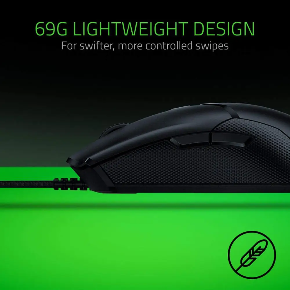Dpi para pc Razer Viper Wired Gaming Mouse 16000 Dpi Rgb Computador Ratos Paw3390 Sensor Óptico 60g Leve Cabo Velocidadeflex - Imagem 4