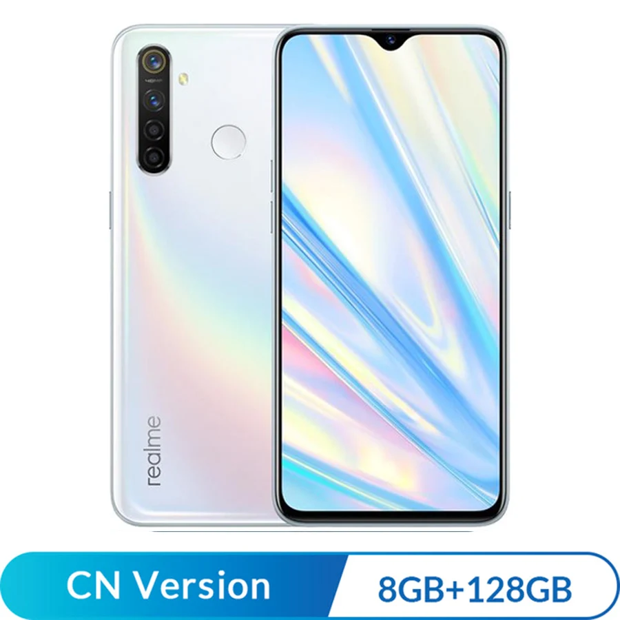 CN версия OPPO REALME Q 6,3 ''Dewdrop 6 ГБ 64 Гб Восьмиядерный процессор Snapdragon 712AIE 48MP четырехъядерный камера VOOC 20 Вт быстрое зарядное устройство мобильный телефон - Color: 8GB 128GB White