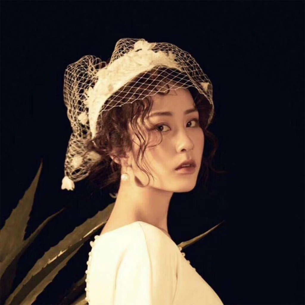Wedding Hats For Women Vintage Net Bridal Hats Fascinators Accessorie Brides Wedding Birdcage Veil 1001