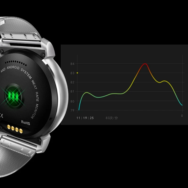 K88H Plus Smart Watch Bluetooth Sports Bracelet Heart Rate Tester Outdoor Pedometer-Rose Gold