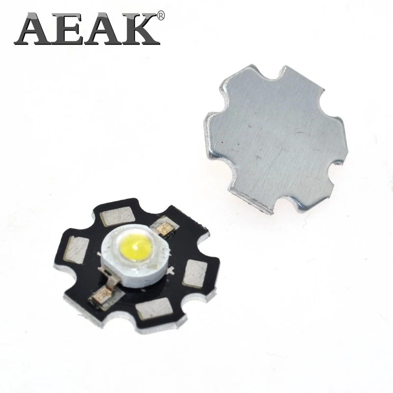 AEAK 10 шт. настоящий Epistar чип 3 Вт Светодиодный светильник 220lm-240lm белый светодиодный светильник 20 мм 700MA 3,2-3,4 в