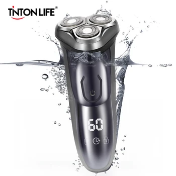 

3D Electric Shaver Razor Men Washable USB Rechargeable Smart Control Shaving Beard Machine Waterproof Locking Protection