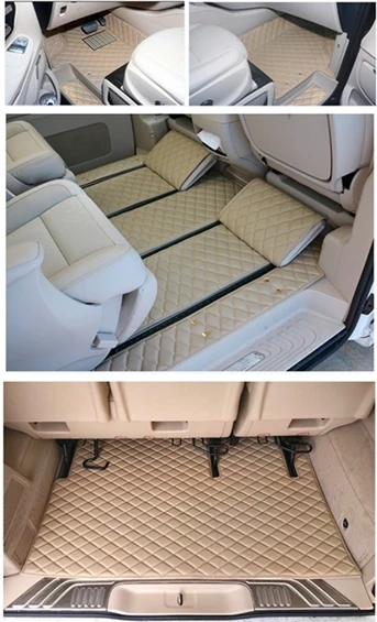 Пользовательские полный комплект автомобильные коврики+ коврик багажника для правого привода Mercedes Benz V Class 7 8 мест- Водонепроницаемые ковры