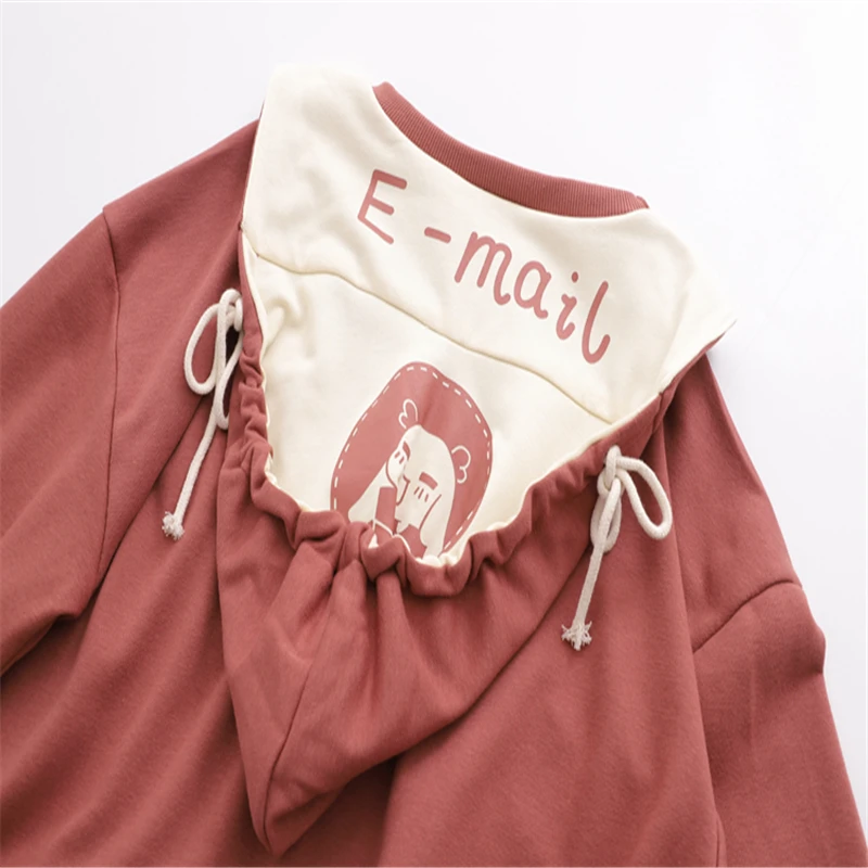MERRY PRETTY женские толстовки с капюшоном с буквенным принтом Harajuku Лоскутные толстовки зимние плюс бархатные пуловеры спортивный костюм
