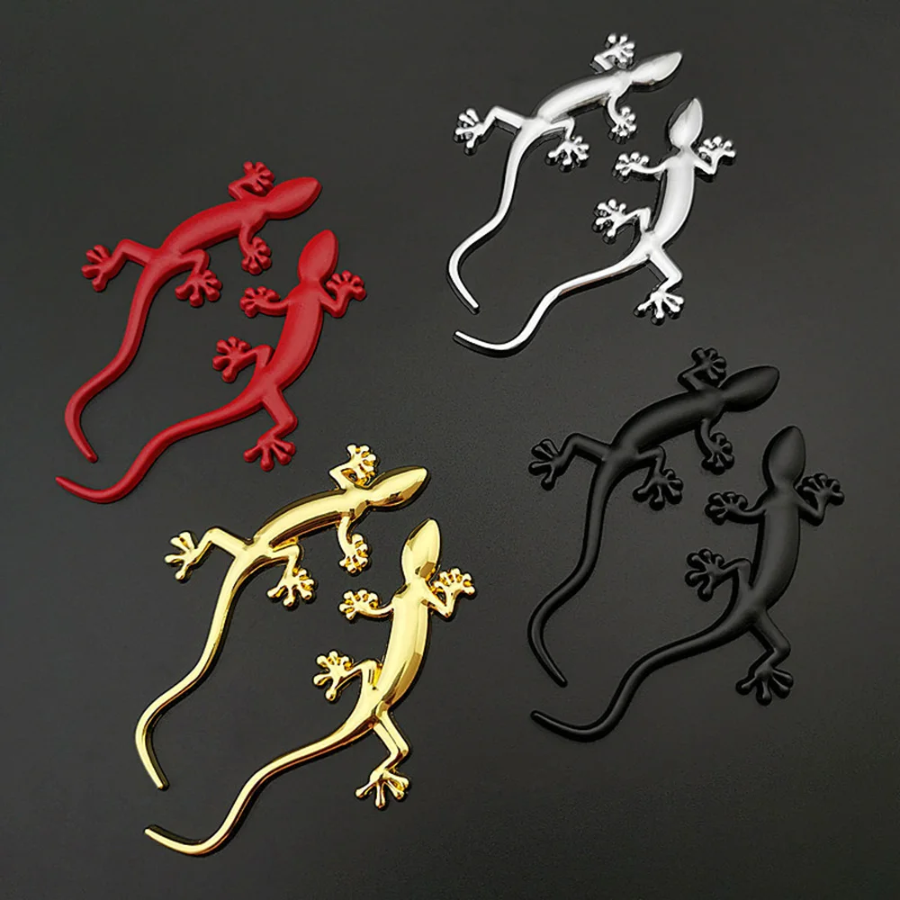 Car Badge Stickers 3D Metal Gecko Badge Logo Stickers For Audi A1-A6 Q2-Q5 RS Sline Quattro Sportback