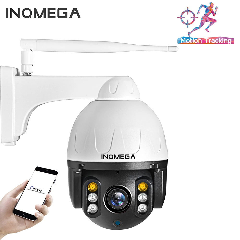 HOT SALES! INQMEGA Cloud 1080P Outdoor PTZ IP Camera WIFI Speed Dome Auto Tracking Camera 4X Digital Zoom 2MP Onvif IR CCTV Security Camera