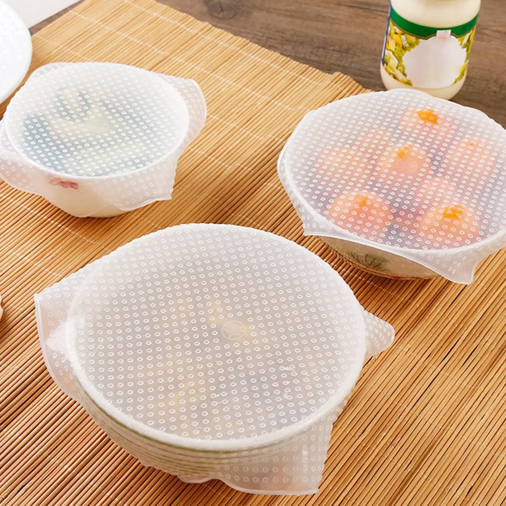 1pcs Food Fresh Keeping Wrap Kitchen Tools Reusable Silicone Food Wraps Seal Vacuum Cover Stretch Lid Kitchen Accessories