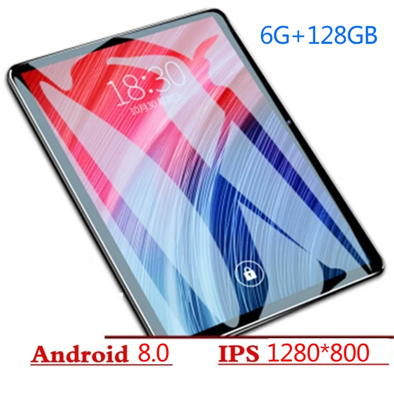 

2.5 D screen Metal 10.1 Inch Android 8.0 Tablet PC Ten Core Dual Camera 2.0MP/85.0MP 6G+128GB WiFi tablet Black,Silver,Gold,Blue