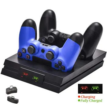 

PS4 Slim Pro Controller Charger with LED Indicator 2 Charging Port Energizer Fast Charging Docks Station Docking Stand