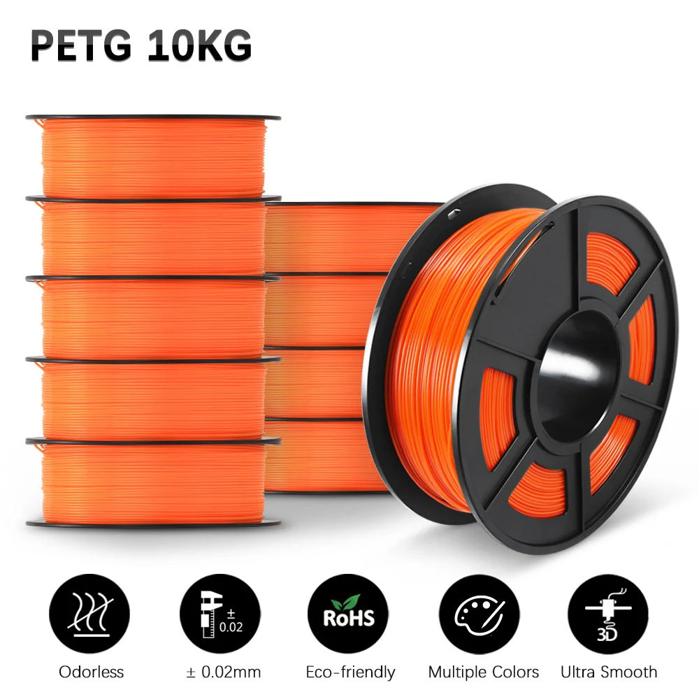 PETG Filament 1KG For FDM 3D Printer Filament 1.75MM 10 Rolls /Set Excellent Toughness Good Gloss 3d petg 3D Printing Materials