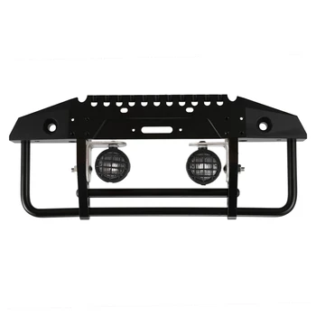 

1PCS Metal Front Bumper with LED Light for 1:10 RC Crawler Car TRAXXAS TRX4 TRX-4 Axial SCX10 D90
