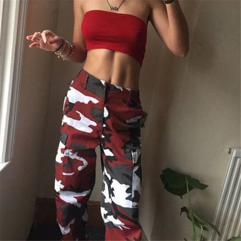 ladies camouflage cargo pants