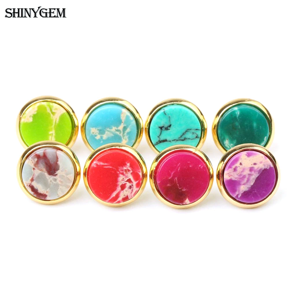 Женские серьги гвоздики с натуральным камнем 10 мм|stone earing|druzy stud earringsstud earrings |