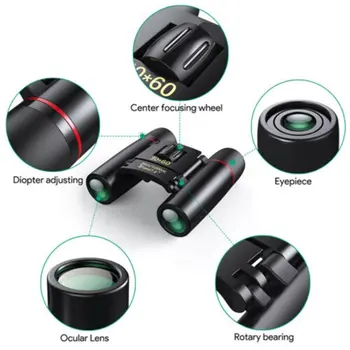 

Pocket Mini Binoculars 30X60 Hd Wide-Angle Portable Low-Light Night Vision Mini Day Night Vision Binoculars