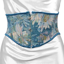  6.3inch Lolita Style Short Gothic Underbust Corset and Waist Cincher Bustiers Workout Shape Body Belt Plus size 