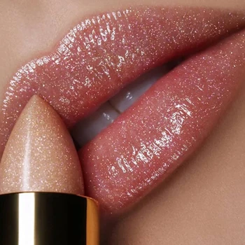 9 Colors Waterproof Nude Pink Glitter Lipstick Makeup Long Lasting Velve Red Mermaid Sexy Shimmer LipSticks Cosmetics Beauty 1