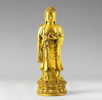 

Copper Statue Open the Light, pure copper Buddha ornaments, Shakya Muni, Buddha statue, figure, figurine, Amitabha, about 25.5CM