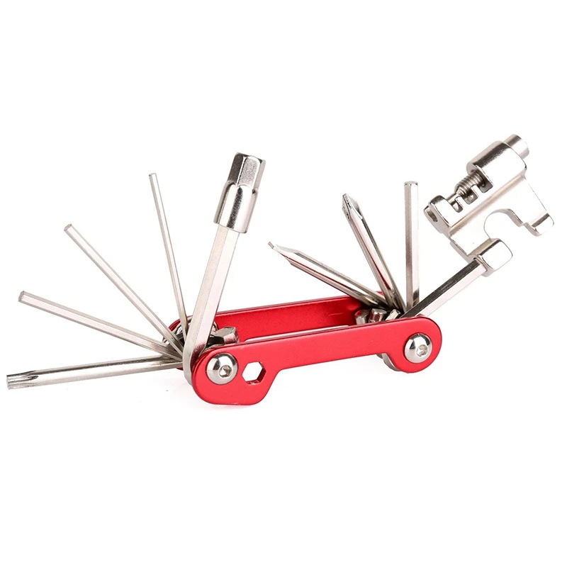 Steel Mountain Bike Bicycle Multi Function Repair Tools Sets Cycling Screwdriver Wrench Chain Cutter Cut Chain Kit