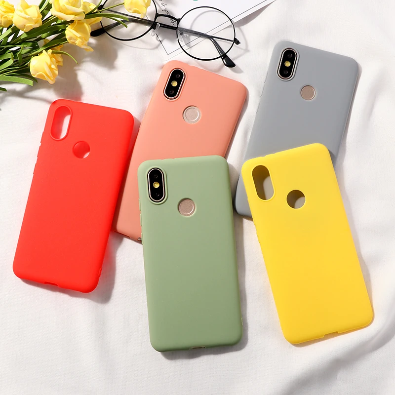 

Candy Color Silicone Matte Case For Xiaomi Mi 9 8 SE 6 Mix 2 2S 3 Play Redmi Note 7 6 5 Pro Go For Samsung A8s J2 Pro Back Cover