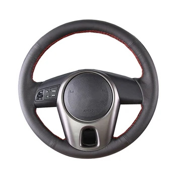 

DIY Genuine Leather Car Steering Wheel Cover For Kia Forte 2009-2014 Soul 2010-2013 Rio 2009-2011 / Protect Steering-wheel