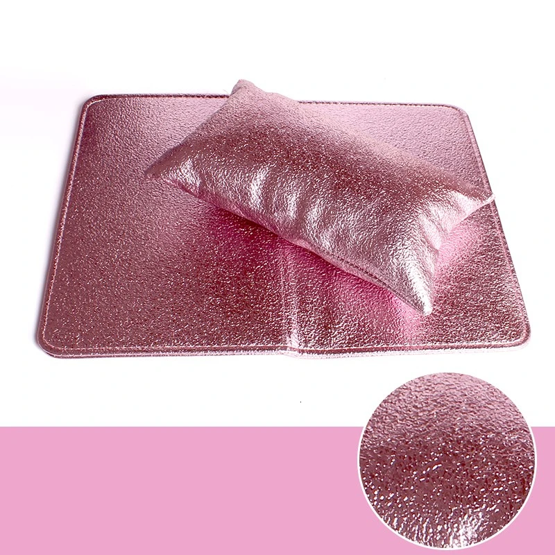 Rose Gold Роскошный Настольный коврик для дизайна ногтей, подушка для салона, моющаяся Подушка, держатель для рук, складная подставка для рук, инструмент для маникюра, подушка для маникюра - Цвет: Rose Gold