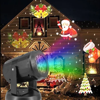 

Outdoor LED Snowflake Pattern Light Blizzard Laser Projector Lamp USB Move Snow Christmas Rotating Projection Light