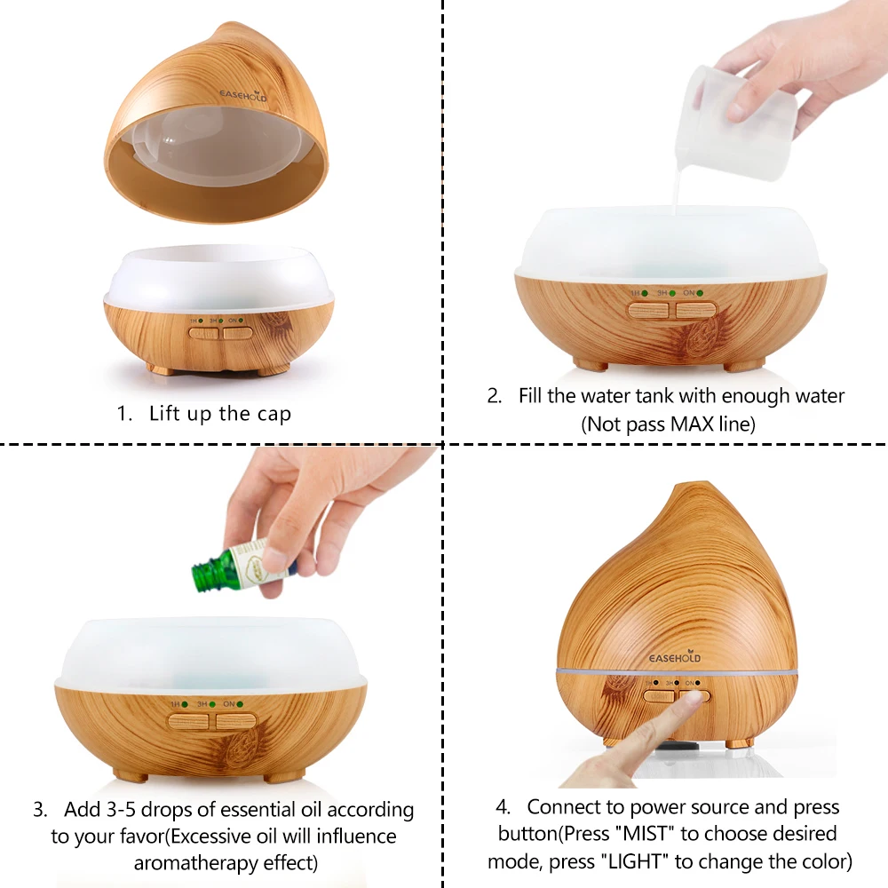 EASEHOLD 150 мл Новый стиль прохладный туман увлажнитель ультразвуковой с