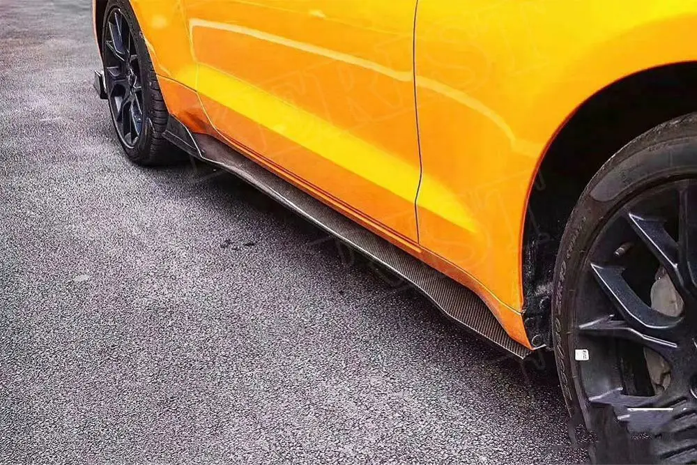 Для Ford Mustang- углеродного волокна сторона юбки двери бампера 2 шт./компл