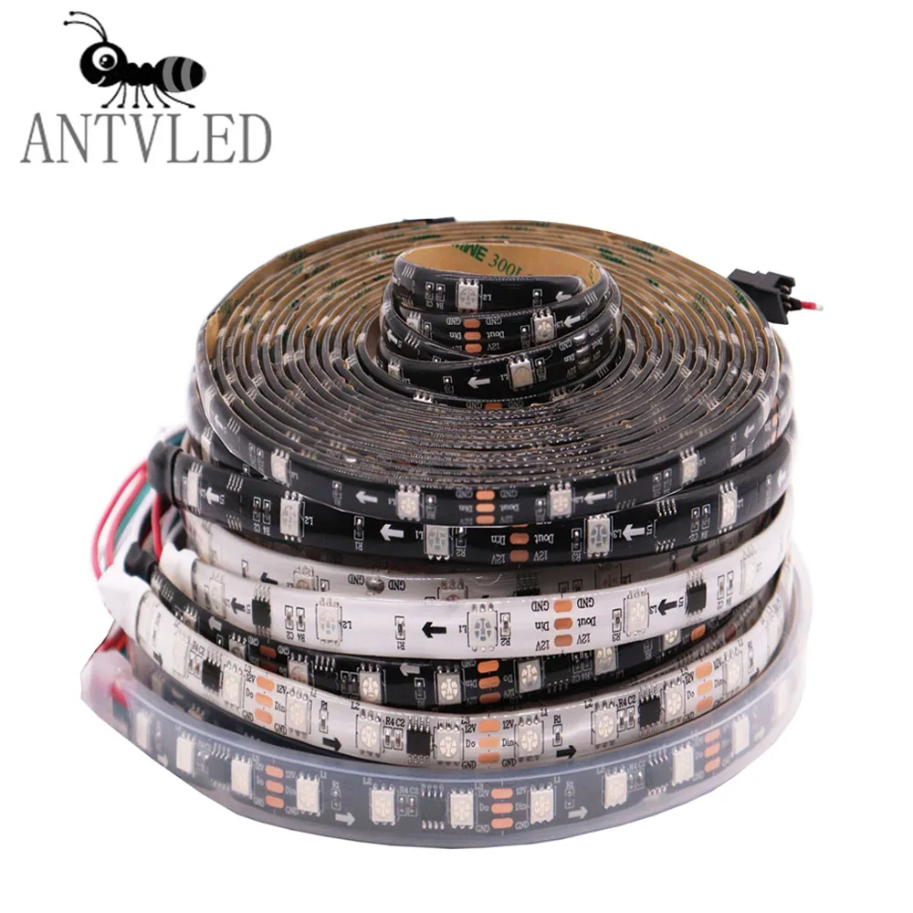 

5m WS2811 LED Light Strip 5050 SMD RGB Led Strip Addressable 30/48/60Leds/m LED Pixels External 1 IC Control 3 Leds DC12V