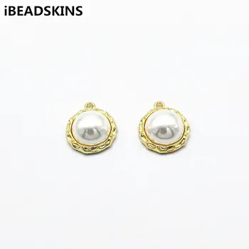 

New arrival! 20x17mm 100pcs Zinc Alloy/Imitation pearls charm for Jewelry Earrings parts,hand Made Earrings Findings Jewelry DIY
