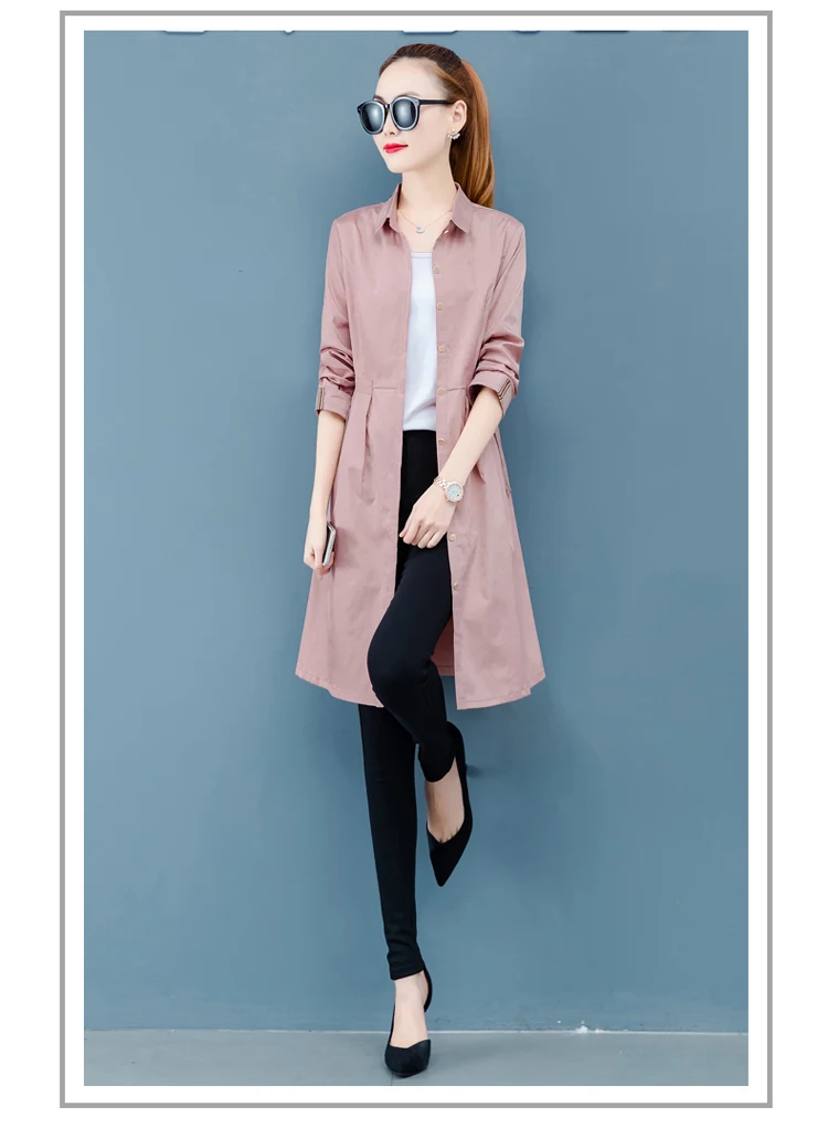 Mid-length Slim Fit Trench Coat Women's Spring And Autumn New Style Elegant Waist Hugging Slimming Overcoat Early Autumn Cl