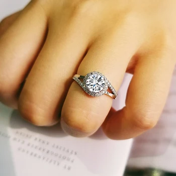 

original arrival Original 925 Sterling Silver Twisted Engagement Finger Rings for Women Band Wedding Jewelry R815S
