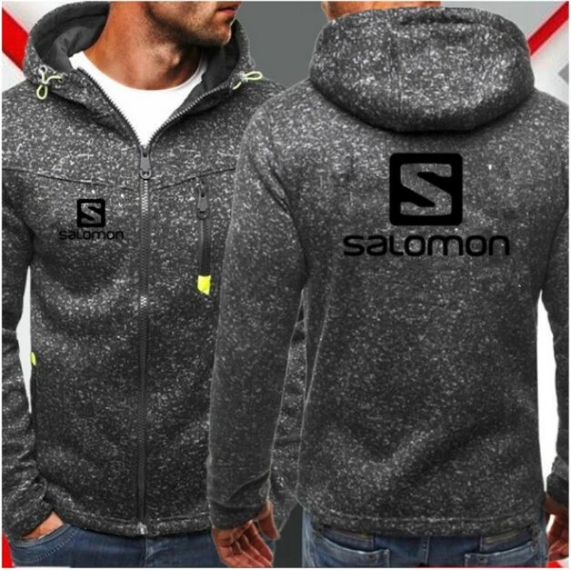 

2019 New Fashion Hoody Jacket Salomon Printed Men Hoodies Sweatshirts Casual Hooded Coat Cardigan Plus Fleece Brand Clothing