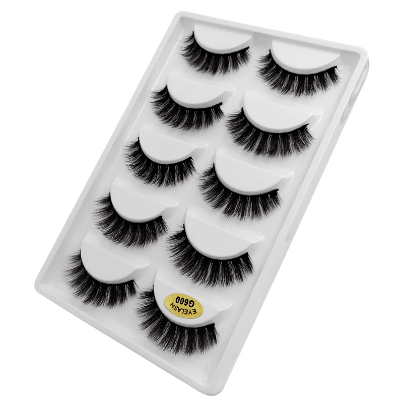 5 Pairs 3D Mink Hair False Eyelashes Natural Thick Long Eye Lashes Wispy Makeup Beauty Extension 2