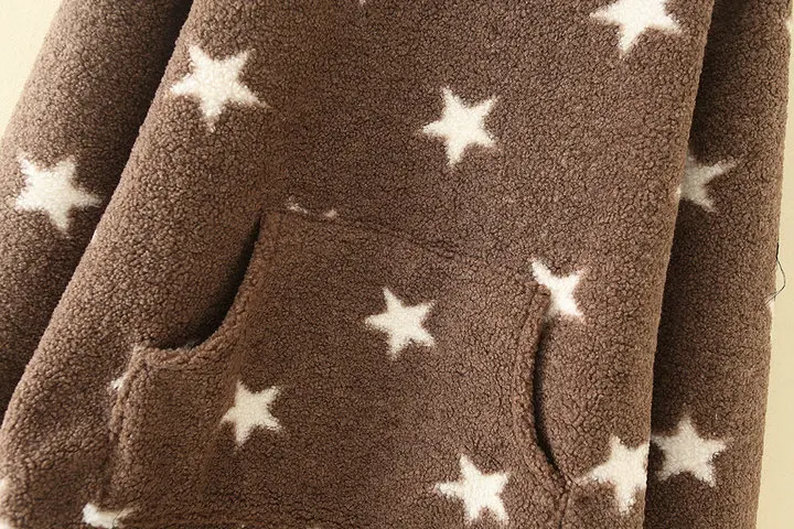 TUHAO, большой размер 5xl 4xl 3xl, женская верхняя одежда, флисовое пальто размера плюс, плотные теплые женские повседневные толстовки с капюшоном со звездой, LZ79