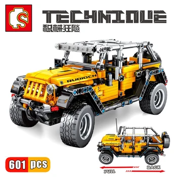 Sembo Technic MOC Jeeps Wrangler Building Blocks Bricks Model Set Racing Car Block Toys Kids Christmas Gifts Toys for Boys lepin 05079 star boys toys the moc zenith old republic escort cruiser set wars building blocks bricks kids toys birthday gifts
