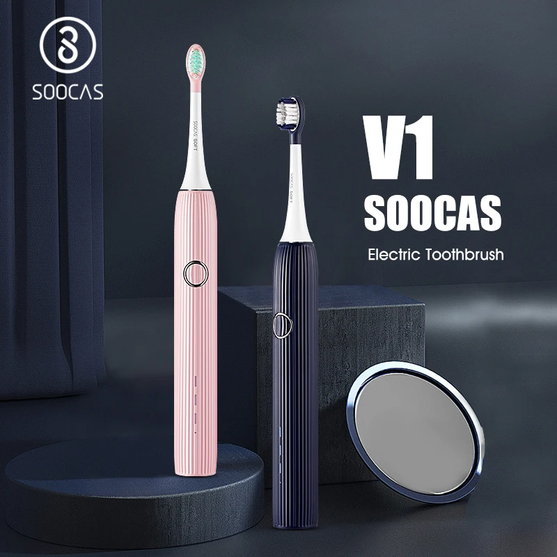 SOOCAS V1 электрическая зубная щетка Sonic Ultra sonic автоматическая зубная щетка типа C перезаряжаемая Водонепроницаемая зубная щетка для взрослых оральная Чистка|Электрические зубные щетки| | АлиЭкспресс