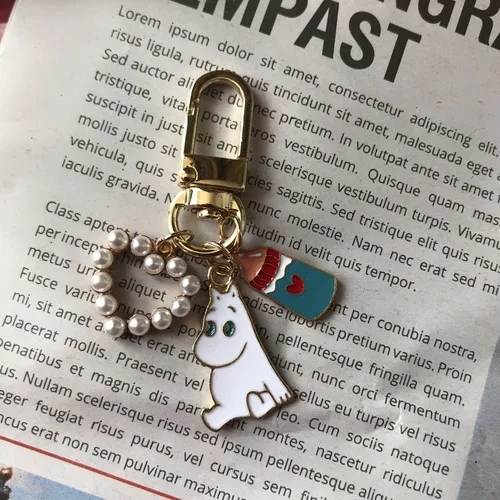 Moomin Mumin Muumi брелок в Корейском стиле с небольшим номером Bluetooth гарнитура Защитная крышка кулон. Аксессуары - Цвет: Красный